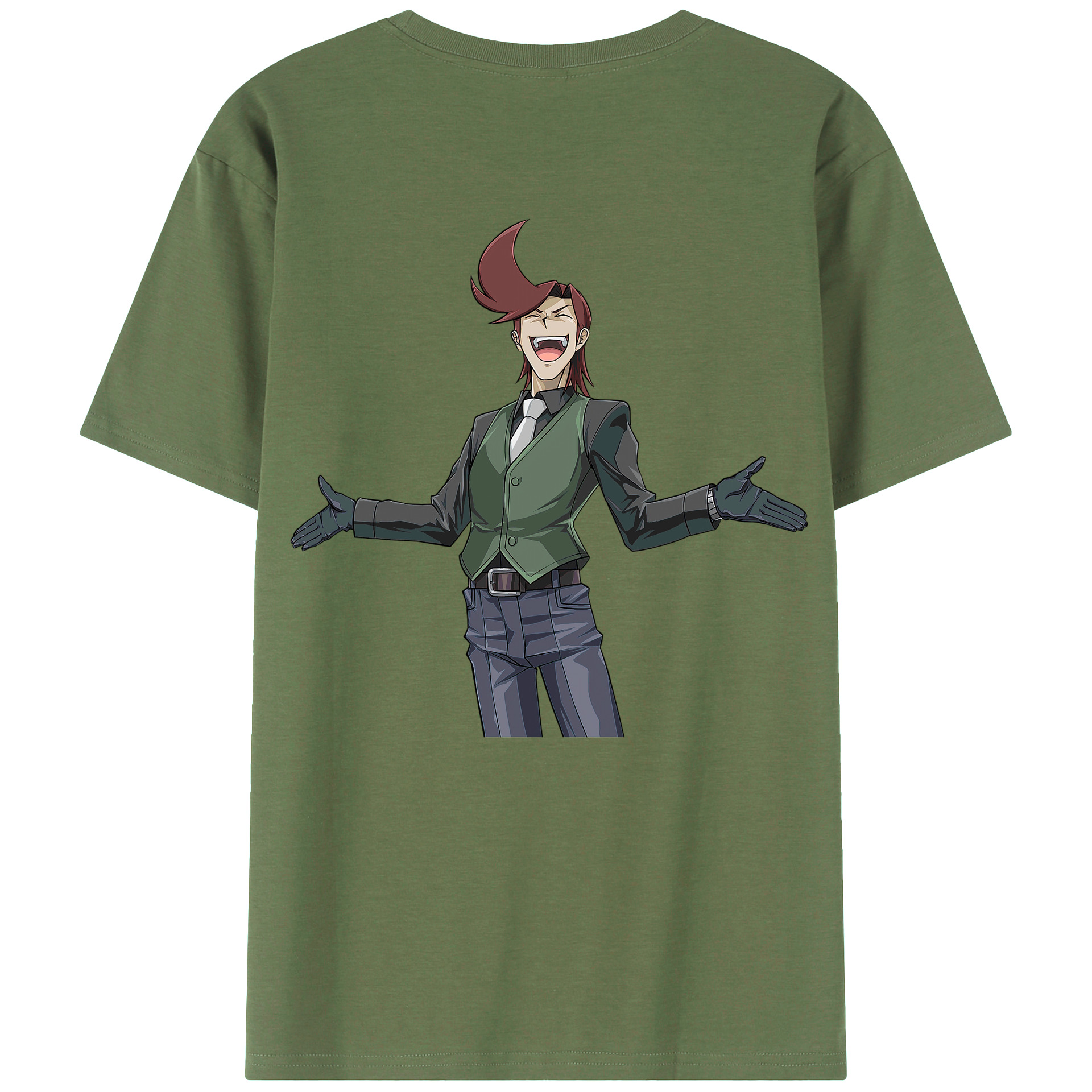 （画像用） 遊☆戯☆王 Yu-Gi-Oh! 綿100％ メンズ半袖Tシャツ（バックプリント） 通気性